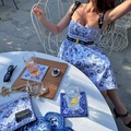 Hódított a kékfestő minta az olasz Comói-tónál