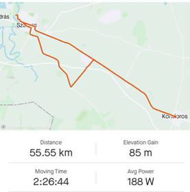 csak a fiúk: Kondorosig 55,55 km