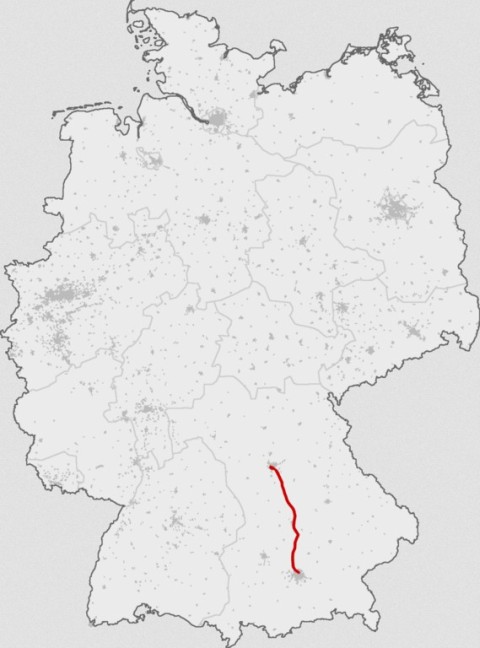 München-Nürnberg-expressz útvonal