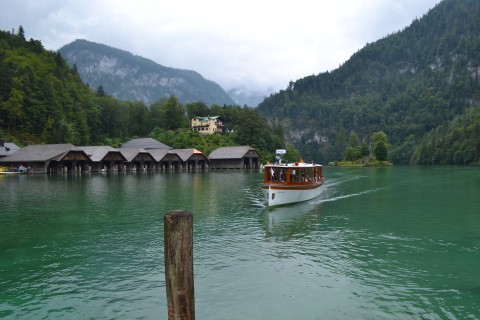 Königssee Obersse Berchtesgaden Nemzeti Park Bajorország sétahajó