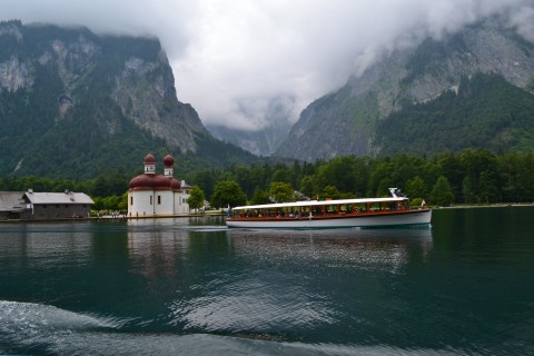 Königssee Obersse Berchtesgaden Nemzeti Park Bajorország