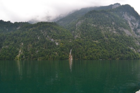 Königssee Obersse Berchtesgaden Nemzeti Park Bajorország vízesés