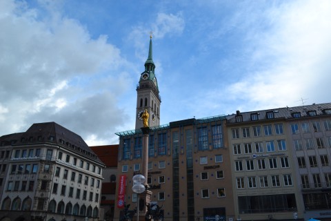 münchen kilátás panoráma landscap Szent Péter templom