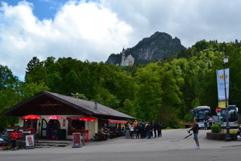 Füssen vasútállomás parkoló