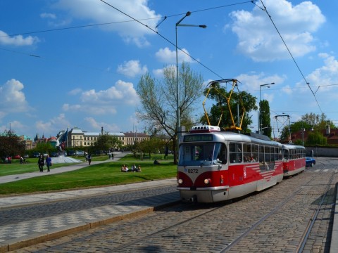 prága Tatra T3 villamos