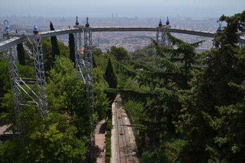 Barcelona, tibidabo, Parc d'Atraccions del Tibidabo, vidámpark, sikló