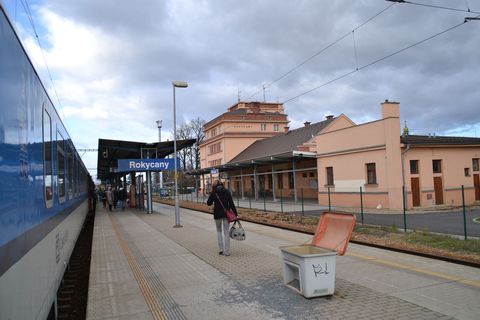 Rokycany, Prága-München vonattal,