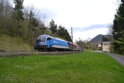 semmeringbahn Prága-Graz Railje