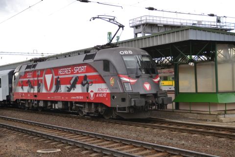 sopron állomás GySEV öbb 1116 werbelok matricás taurus