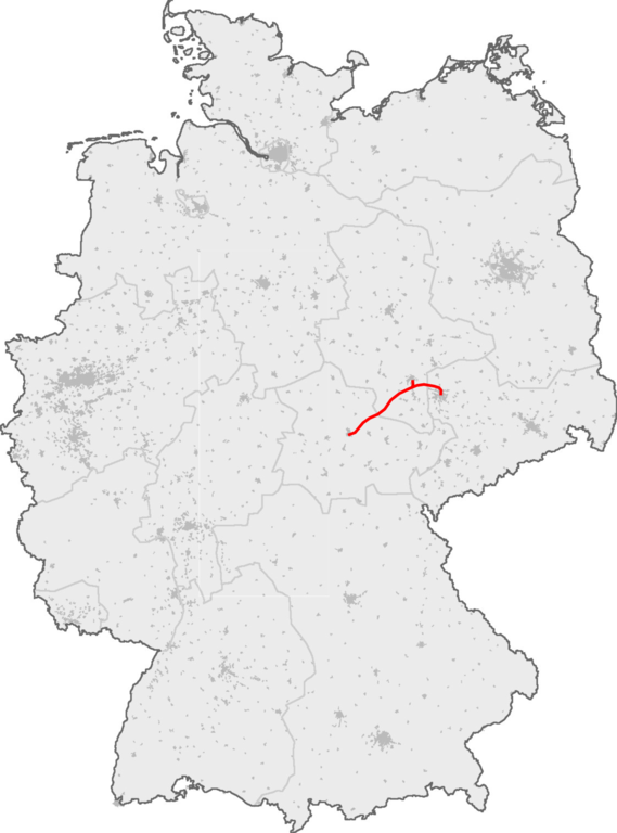 németország, nagysebességű vasút, Erfurt-Lipcse/Halle nagysebességű vasútvonal