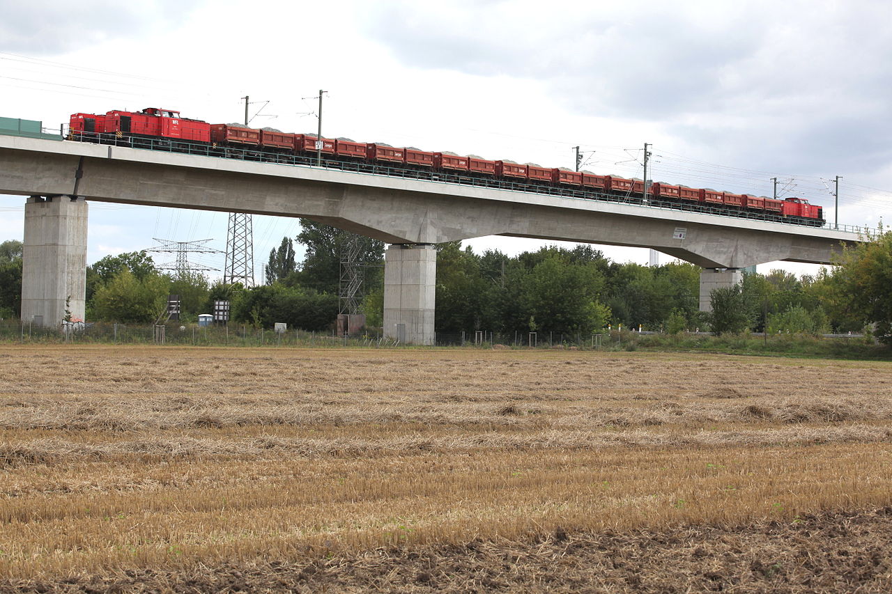németország, nagysebességű vasút, Erfurt-Lipcse/Halle nagysebességű vasútvonal, Saale-Elster völgyhíd