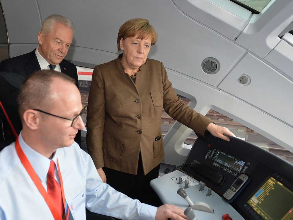 németország, nagysebességű vasút, Erfurt-Lipcse/Halle nagysebességű vasútvonal, Angela Merkel német kancellár, Rüdiger Grube