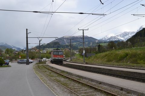 Ausztria, windischgarsten, bahnhof, vasútállomás, öbb 1144, regionalzug