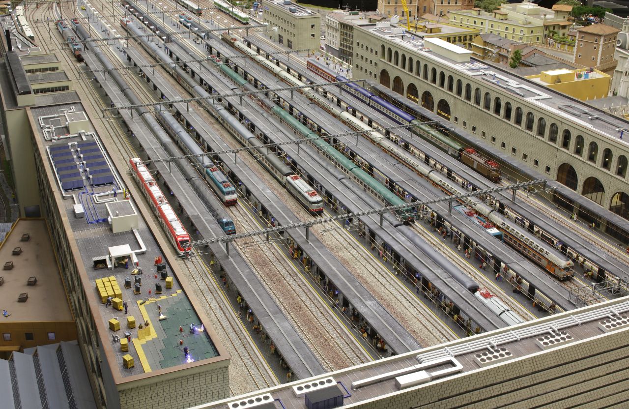 miniatur wunderland hamburg, olaszország, rome termini, római főpályaudvar