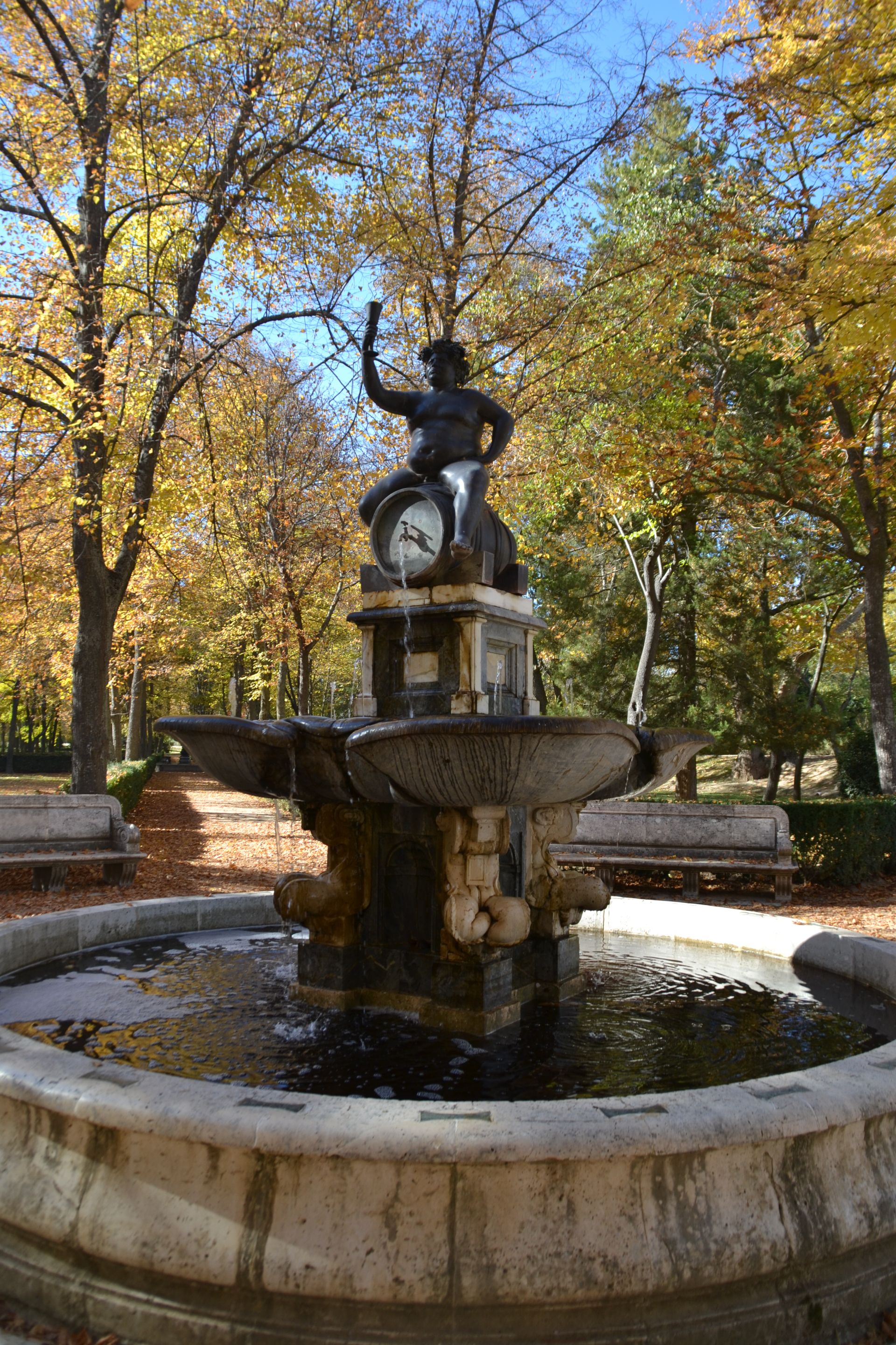 aranjuez, királyi palota, park, szobor