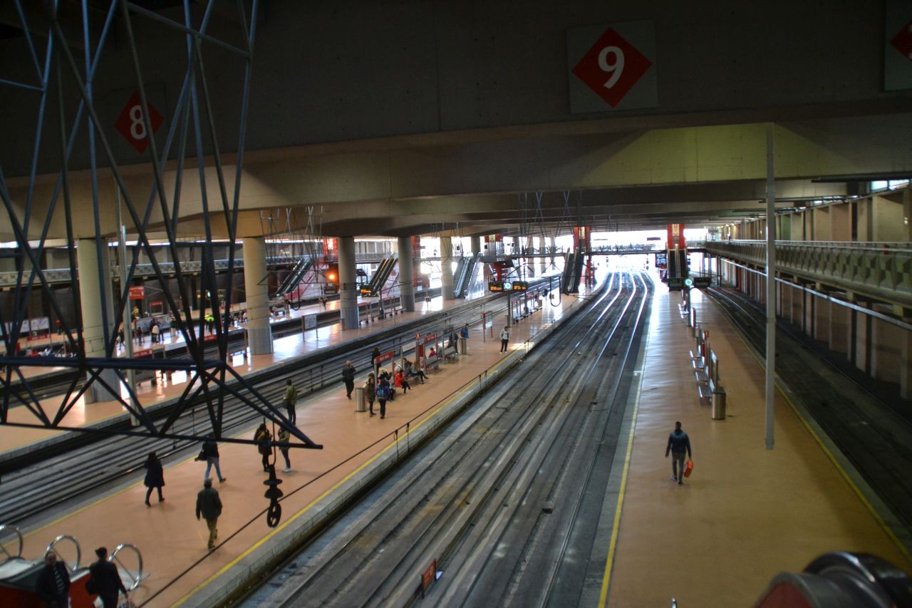 madrid Atocha pályaudvar csarnok, pálmaház