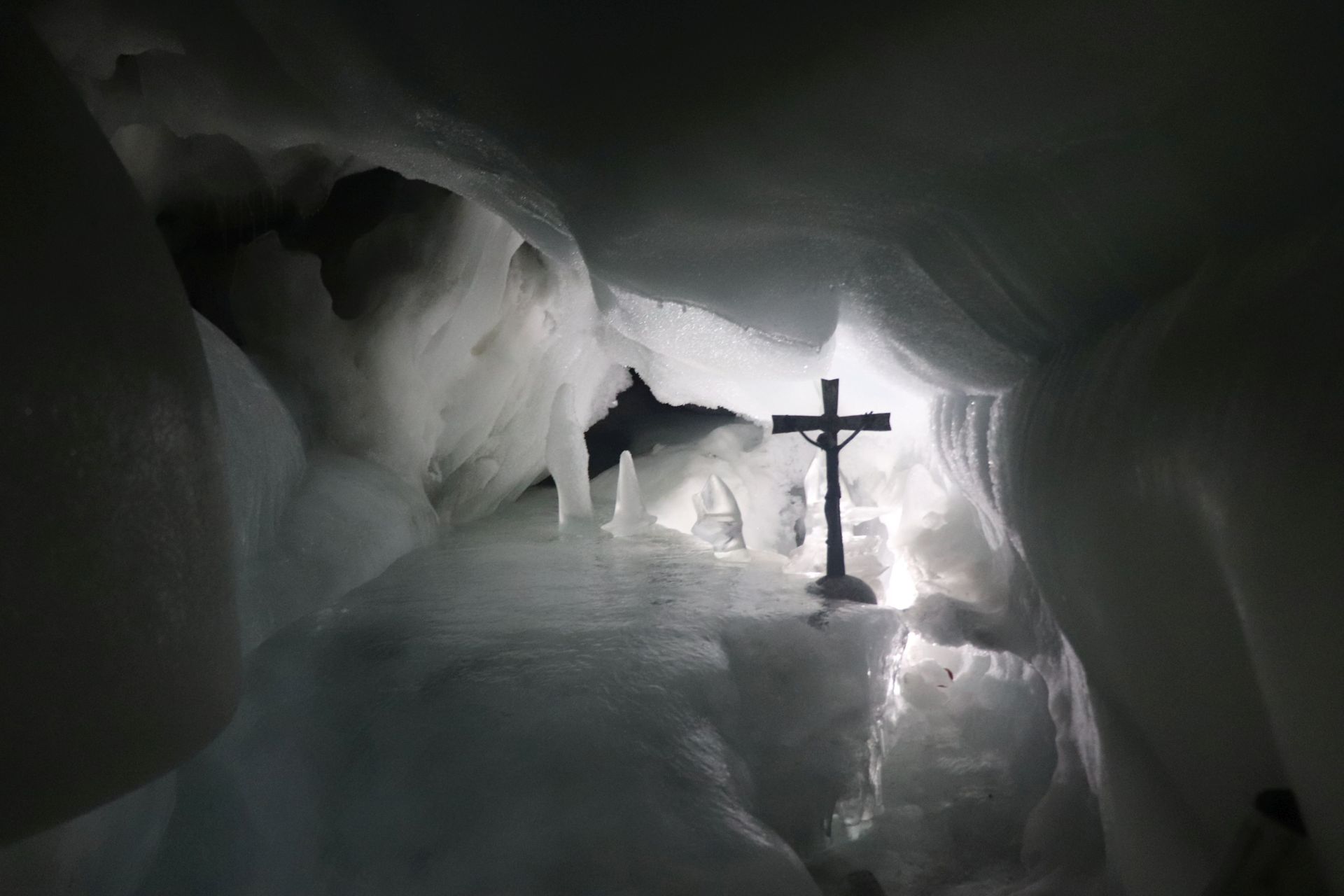 hintertux, eispalast, jégbarlang