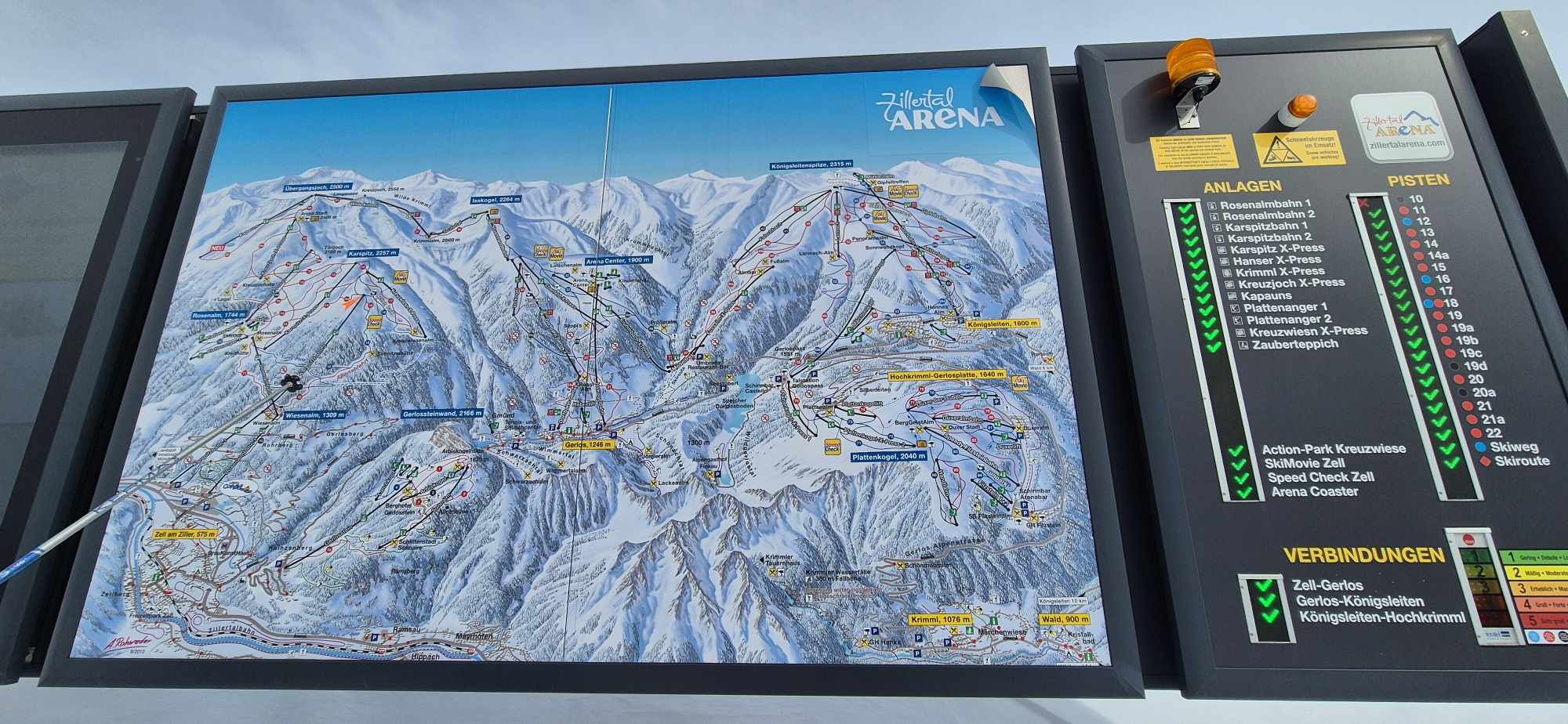 Zillertal Arena, karspitzbahn, felvonó, ausztria, síszezon