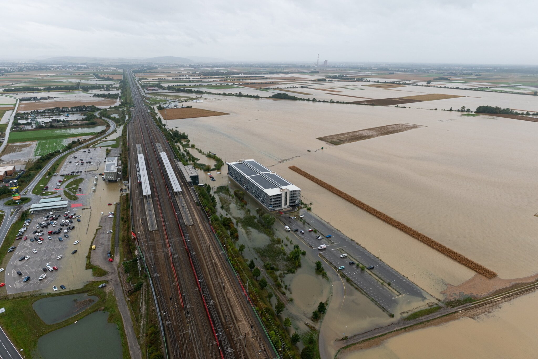 bahnhof tullnerfeld, 2024, árvíz, ausztria