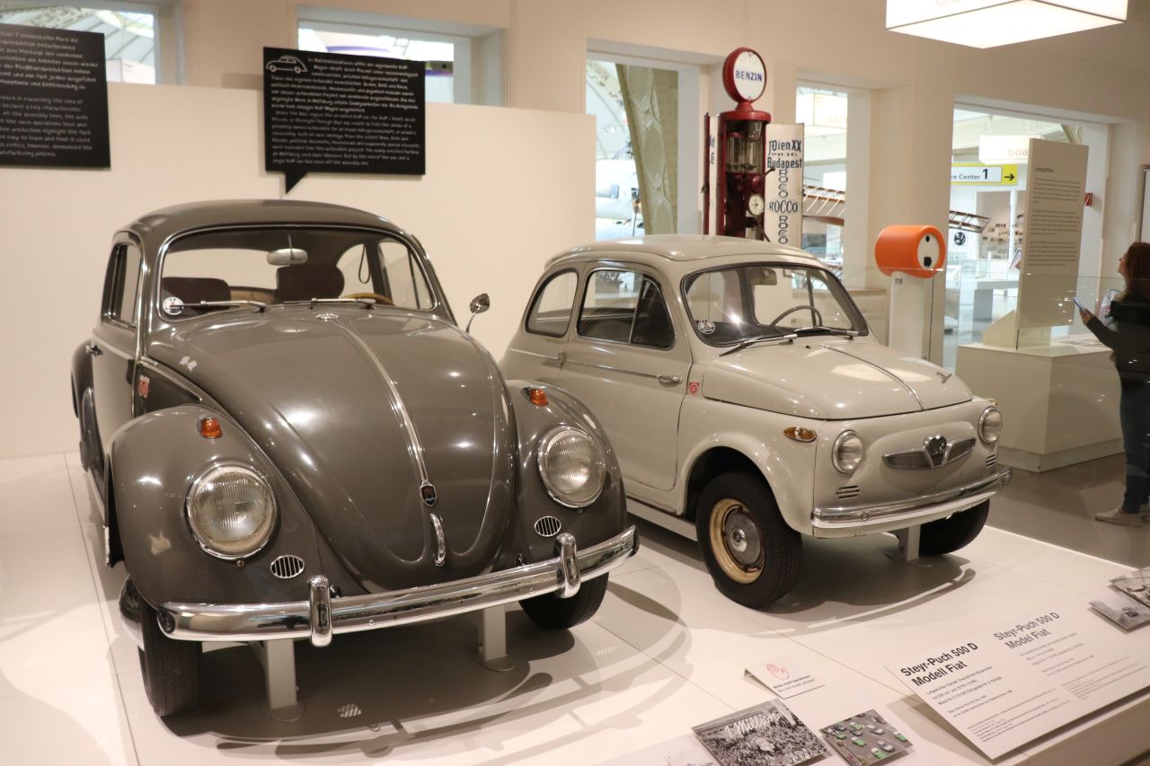Bécs, 2025, wien, Bécsi Műszaki Múzeum, vw bogár, Steyr-Daimler-Puch 500