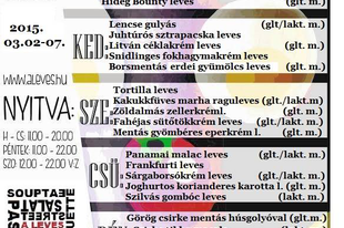 A leves heti menü (márc. 02 - márc. 07)