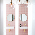 Modern pink fürdőszoba