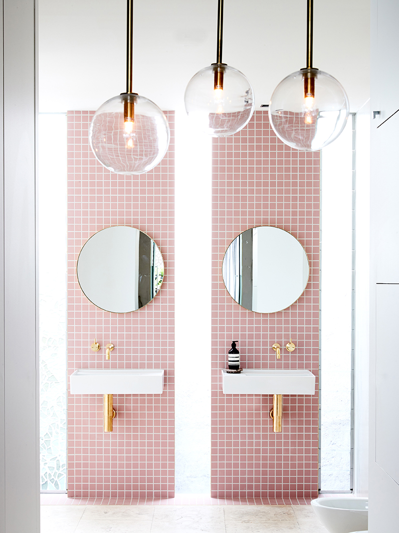 Modern pink fürdőszoba