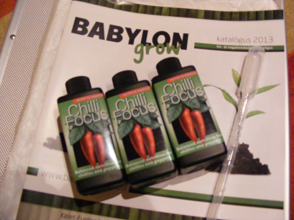 Babylon Grow által küldött ‘Chili Focus‘ termékminta