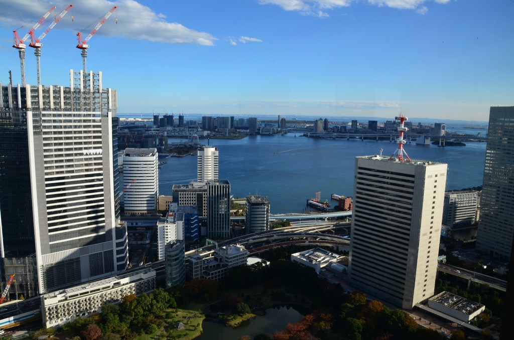Keleti oldal: Takeshiba-Harumi<br />Tokyo obol, Sumida folyo Odaiba, Szivarvany hid