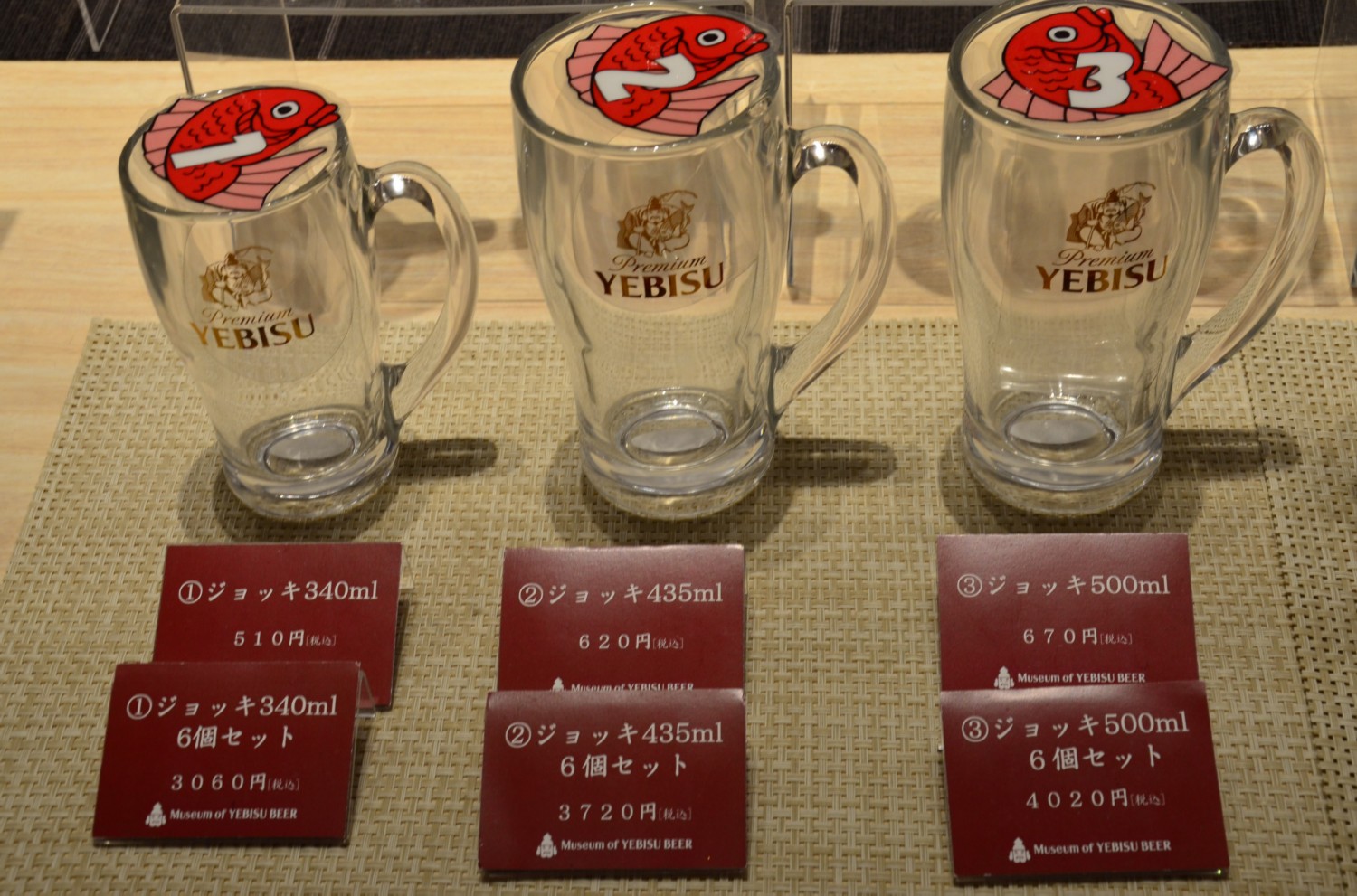 A muzeum ajandekboltjaban a legolcsobb soros korso: 510 Yen (4,13 Euro),<br />6 db. ugyanebbol 3060 Yen ( 24,80 Euro).