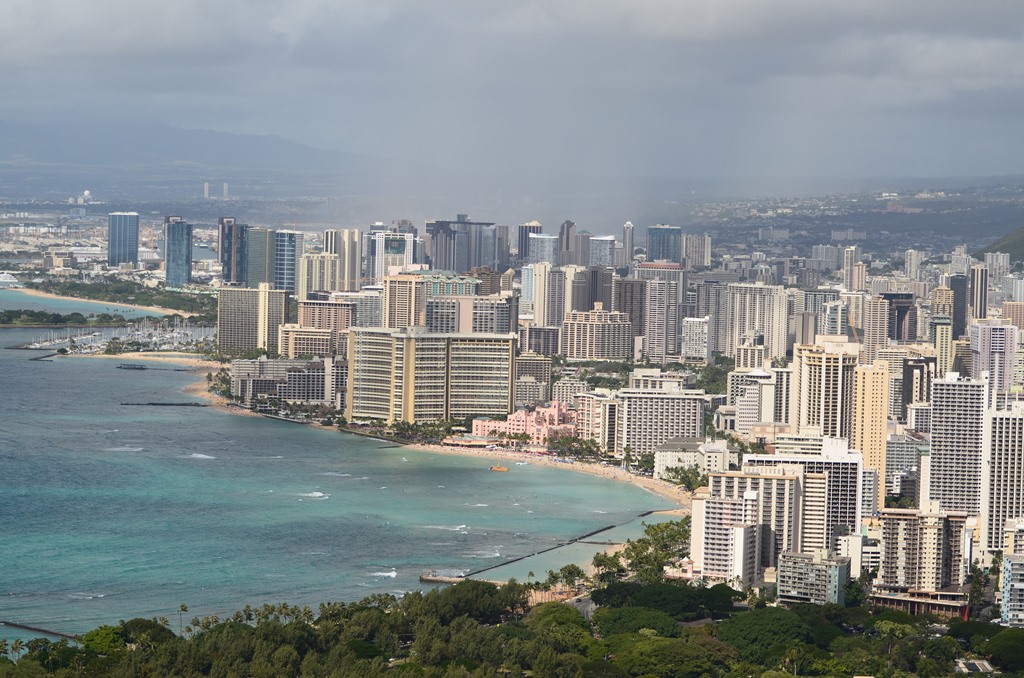 Waikiki Beach a Diamond Headrol fenykepezve