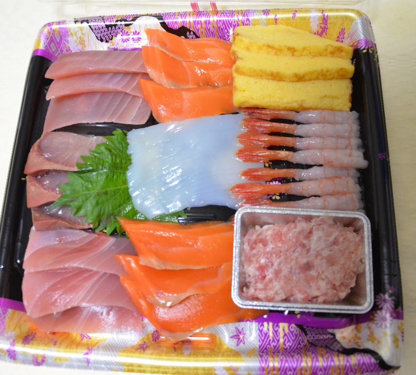 akcios sashimi a boltbol vacsorara
