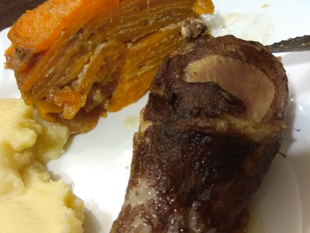 Édesburgonya gratin