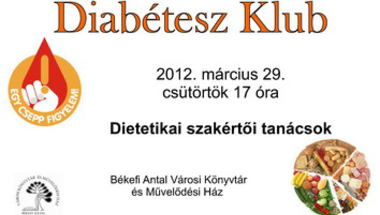 Diabétesz klub 2012. március 29. csütörtök 17 óra