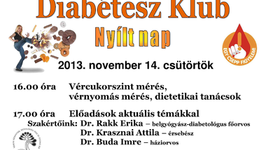 Novemberben Diabétesz Klub nyílt nap