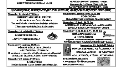 Novemberi programajánló