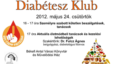Diabétesz klub 2012. május 24. csütörtök