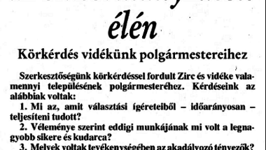 Hátraarc - az önkormányzati választások negyedszázada Zircen. 3. rész - 1990