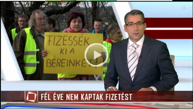 Zirci tüntetés a TV2 Tények műsorában