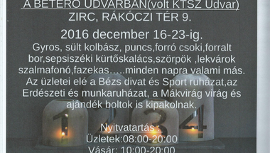 Kézműves adventi vásár - Zirc, 2016. dec.16-23.