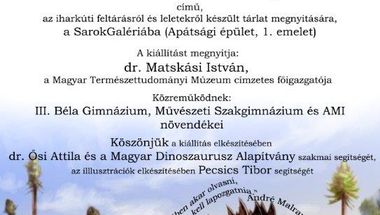 "Dinoszauruszok a Bakonyban" új időszaki kiállítás