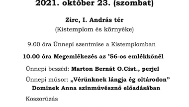 1956-ra emlékező városi ünnepség - 2021. október 23.