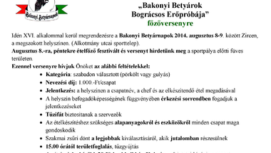 Bakonyi Betyárok Bográcsos Erőpróbája