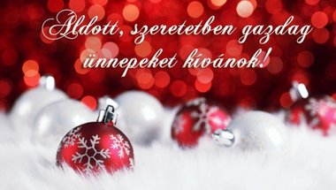 Boldog, áldott karácsonyt, és sikerekben gazdag, boldog új évet kívánok!