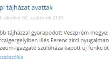 Népi tájházat avattak