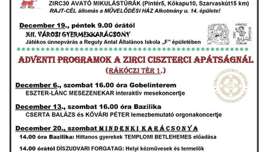 Adventi készülődés Zircen - Művelődési Ház programjai