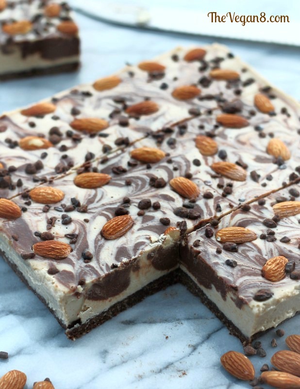 http://thevegan8.com/2013/11/07/no-bake-chocolate-almond-cheesecake/