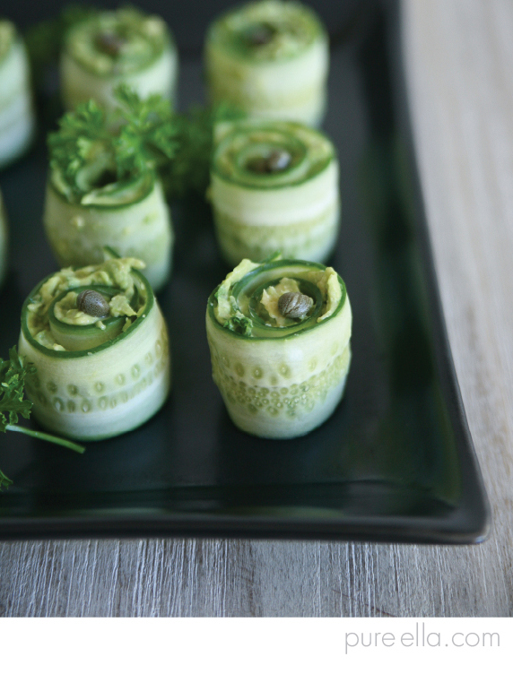 http://pureella.com/delicious-healthy-hors-doeuvres-cucumber-rolls-with-creamy-avocado/