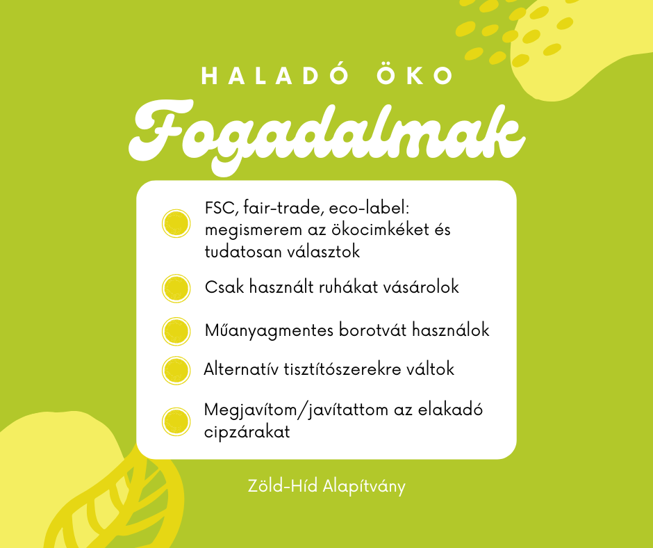 Haladó öko fogadalmak