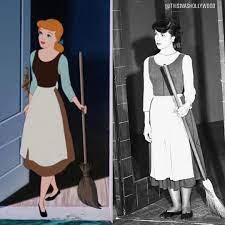 Helene Stanley doing live action reference for Disney's Cinderella (1950),  with Jeffrey Stone as… | Disney princess facts, Punk disney princesses, Old  disney movies